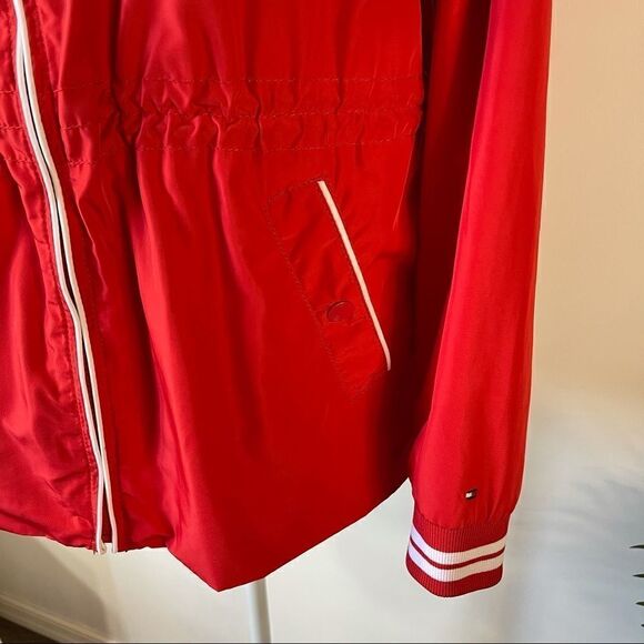 Tommy Hilfiger Rolled Up Hoodie Rain Jacket SMALL - Picture 9 of 16